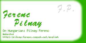 ferenc pilnay business card